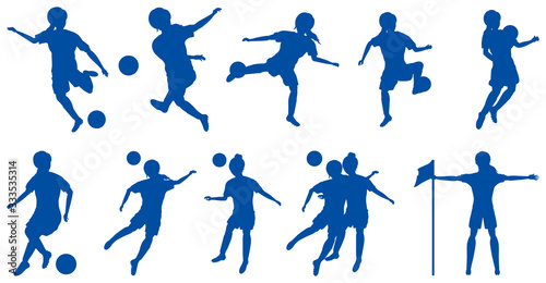 女性サッカー選手シルエットセット Buy This Stock Vector And Explore Similar Vectors At Adobe Stock Adobe Stock