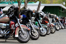 Numerous Motorcycles Side By Side In Nassau