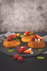 Wall Mural - Caramel custard puddings