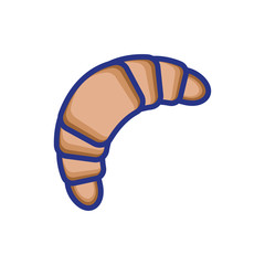 Sticker - croissant pastry product isolated icon