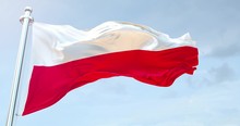 Poland Flag Waving loop 4K