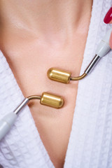 Close up of gadget that massaging neckline