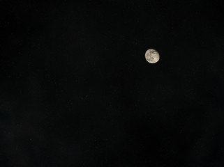 clean dark background with stars and moon