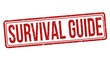 Survival guide grunge rubber stamp