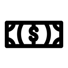 Canvas Print - bill dollar line style icon