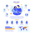 © Alpha Illustration - corona infographic design with flat people family stay at home