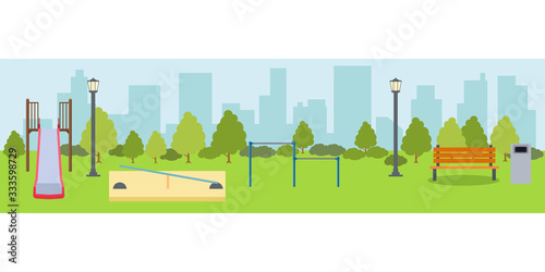 イラスト素材 公園 パーク 遊び場 ベクター Buy This Stock Vector And Explore Similar Vectors At Adobe Stock Adobe Stock