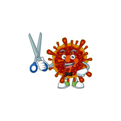 Sticker - Cool Barber deadly coronvirus mascot design style