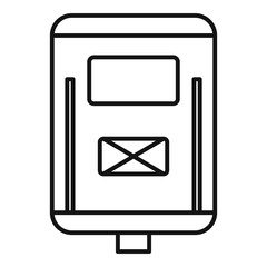 Poster - Mailbox icon. Outline mailbox vector icon for web design isolated on white background