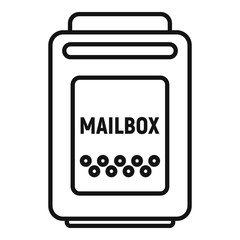 Poster - Empty mailbox icon. Outline empty mailbox vector icon for web design isolated on white background