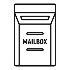 Poster - Open mailbox icon. Outline open mailbox vector icon for web design isolated on white background