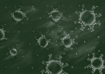 Sticker - Coronaviruses Influenza Background