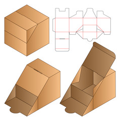 Box packaging die cut template design. 3d mock-up