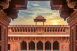 Agra Fort built by Mughal Emperor Akbar, Historic red sandstone fort of medieval India, Agra Fort is a UNESCO World Heritage site in the city of Agra, Uttar Pradesh, India.