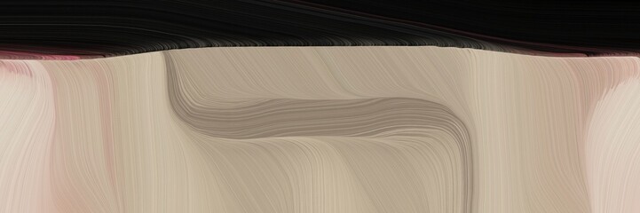 Poster - futuristic background banner with tan, black and pastel brown color. modern waves background design