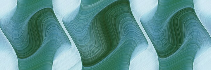 Poster - futuristic banner with waves. modern waves background design with teal blue, powder blue and dark slate gray color