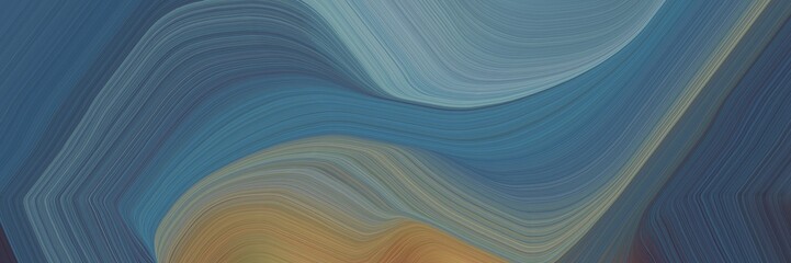 Leinwandbilder - creative banner with teal blue, gray gray and light slate gray color. elegant curvy swirl waves background design