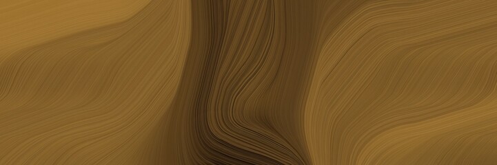 Aufkleber - futuristic background banner with brown, chocolate and very dark green color. elegant curvy swirl waves background design