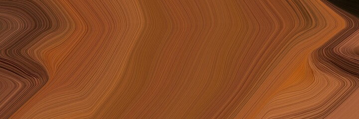 Aufkleber - landscape banner with waves. abstract waves illustration with brown, very dark red and chocolate color