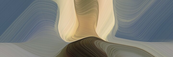 Aufkleber - landscape banner with waves. modern soft swirl waves background design with old lavender, burly wood and very dark green color