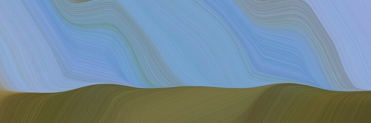 Aufkleber - futuristic background banner with corn flower blue, dark olive green and slate gray color. modern soft curvy waves background design