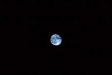 White Full Moon In The Black Sky - Perfect For A Background Wallpaper
