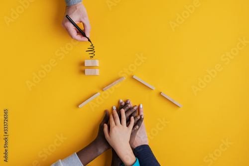 Fotografía Conceptual image of family values and adoption.