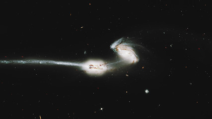 Wall Mural - colliding galaxies, mice galaxies, spiral galaxies in constellation coma berenices. elements of this