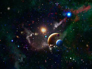 Wall Mural - sun watchers in outer space (artist's concept)