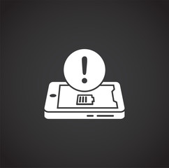 Poster - Phone fix related icon on background for graphic and web design. Creative illustration concept symbol for web or mobile app