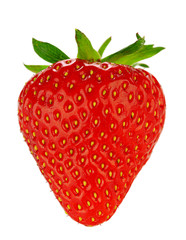 Sticker - Strawberry isolated on white background.