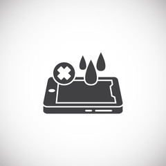 Poster - Phone fix related icon on background for graphic and web design. Creative illustration concept symbol for web or mobile app