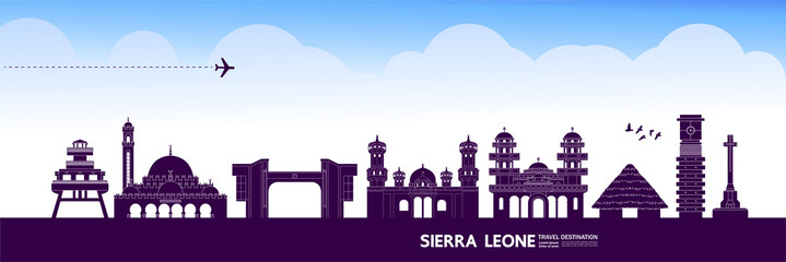 Sierra Leone travel destination grand vector illustration. 