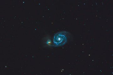 Wall Mural - m51 the whirlpool galaxy , (20 x 5 minute image stack) cornwall, uk