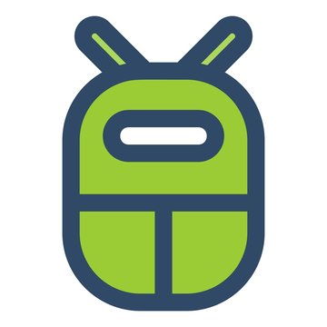 Realistic mouse icon in flat style. Computer parts concept.