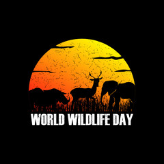 world wildlife day design vector