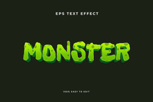 Green Monster Zombie Text Effect