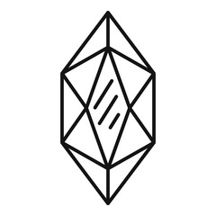 Poster - wealthy jewel icon. outline wealthy jewel vector icon for web design isolated on white background