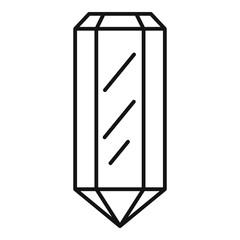 Poster - gem icon. outline gem vector icon for web design isolated on white background