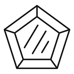 Poster - marquise gemstone icon. outline marquise gemstone vector icon for web design isolated on white backg