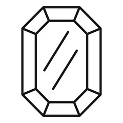 Poster - Solid jewel icon. Outline solid jewel vector icon for web design isolated on white background
