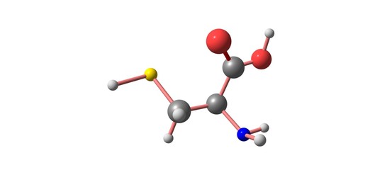 Poster - Cysteine molecular structure isolated on white