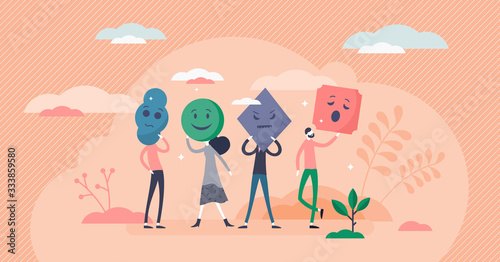 Photographie Emotion types vector illustration
