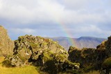 Fototapeta  - Regenbogen im Thingvellir-Nationalpark auf Island