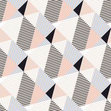 Abstract Triangle Geometry, Stripes Seamless Pattern