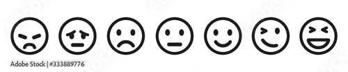 Photographie Set of emoticons buttons