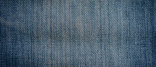 Close Up Of Jeans Background And Texture With Copy Space.
