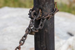Old chain and padlock.