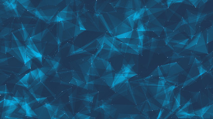 Poly polygon dark blue backgrounds fabricate with connecting points and lines. Structure of the science connection.2