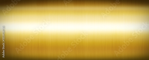 Fotomural Gold brushed metal. Banner background texture